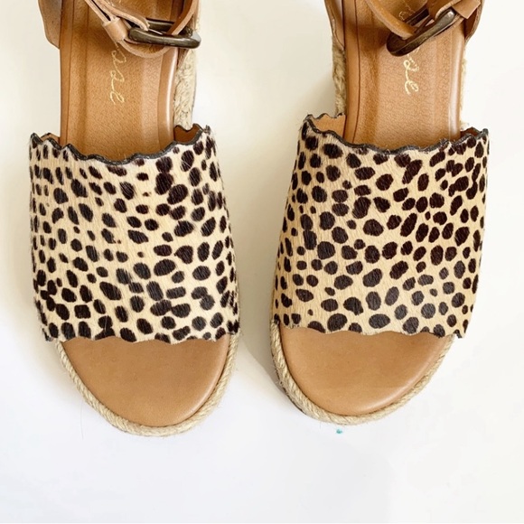 Matisse Roma Cheetah Print Wedge Sandal Size 7 - Picture 3 of 7